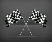 Racing flags, vector